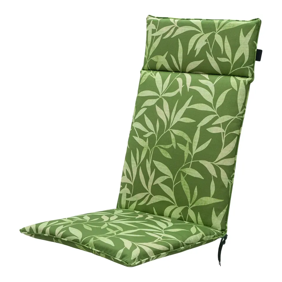 Madison - Tuinstoelkussen Hoge Rug Fergus green - Ca. 120x50 cm - Set van 4