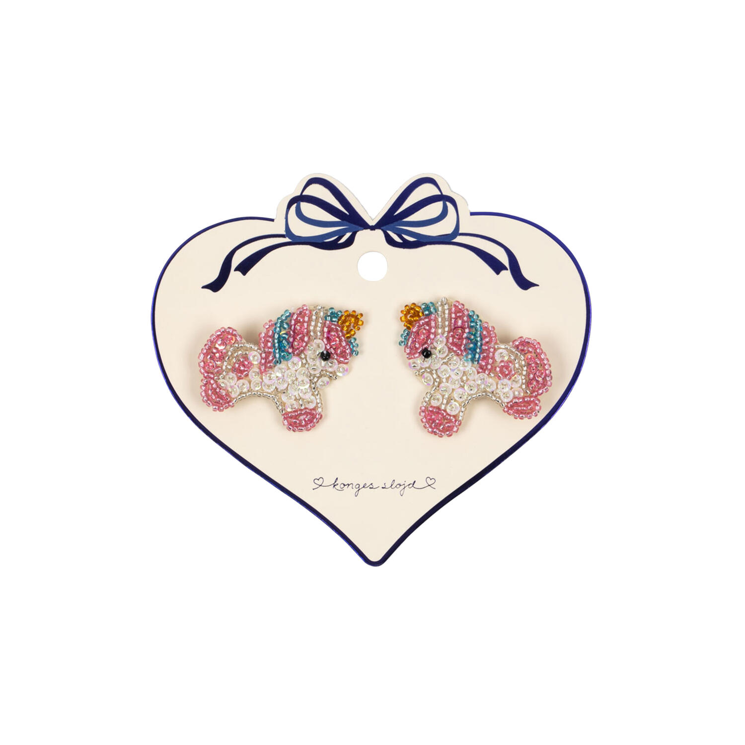 2 Pack Unicorn Beaded Hair Clips, unicorn