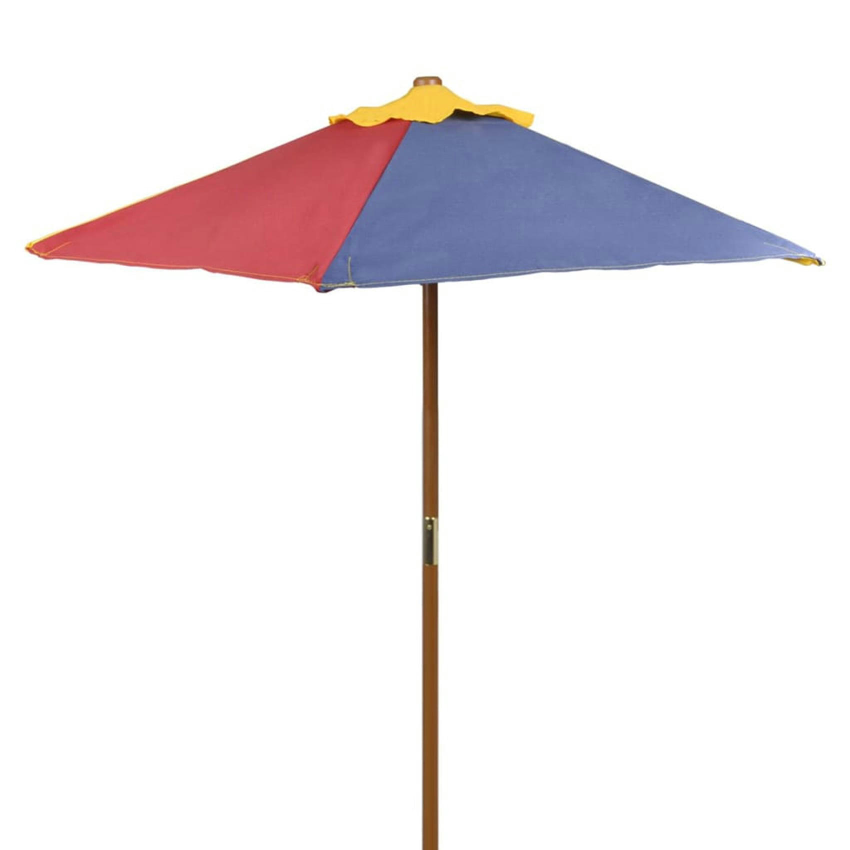 - Table et bancs avec parasol pour enfants bois multicolore