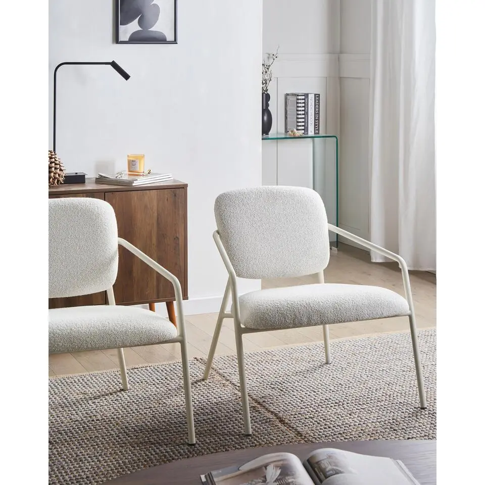 LOA - Set van 2 fauteuils - Gebroken wit - Polyester