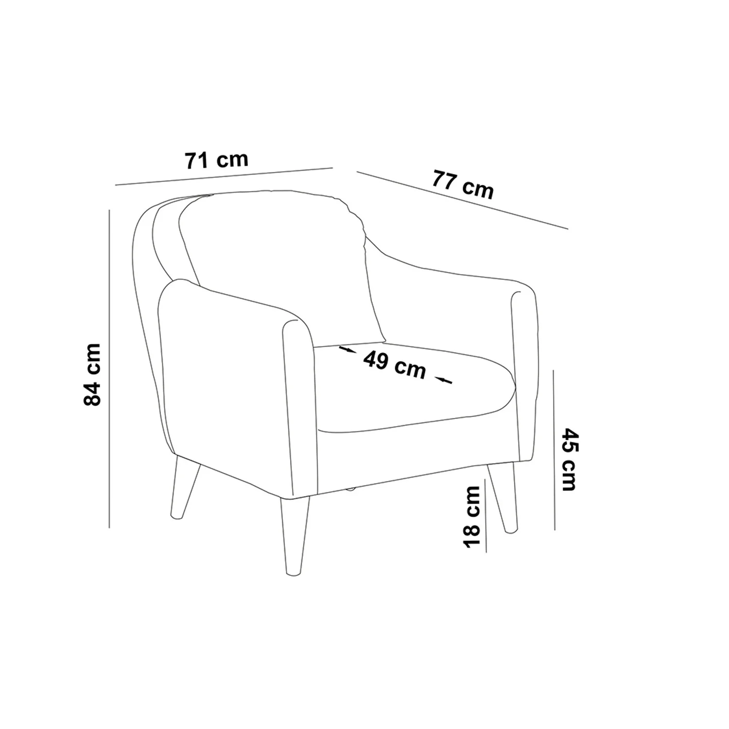 Fauteuil Soli velvet