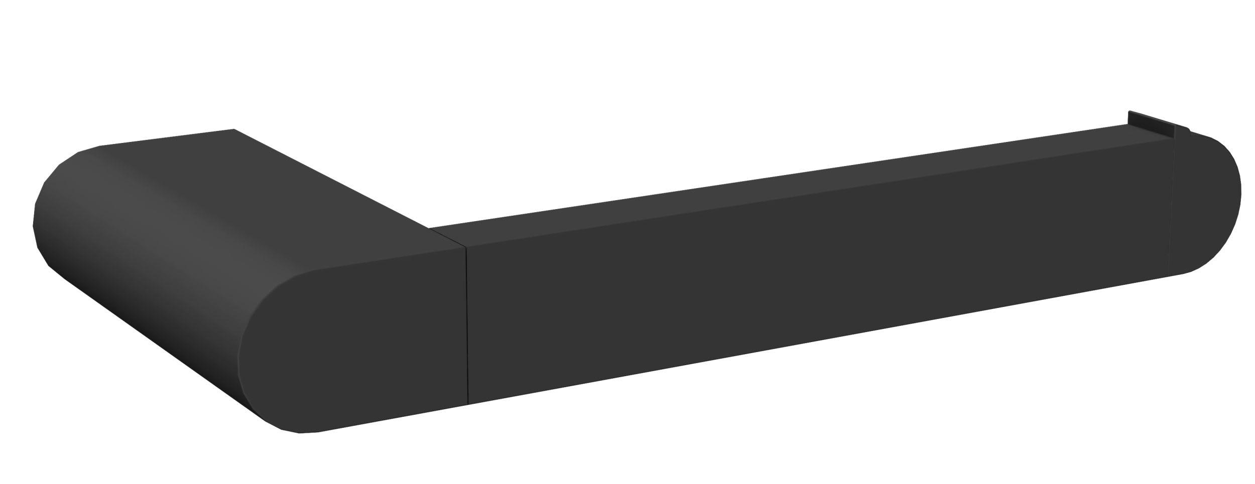 LOFT-GAME - Porte-papier WC noir à fixer