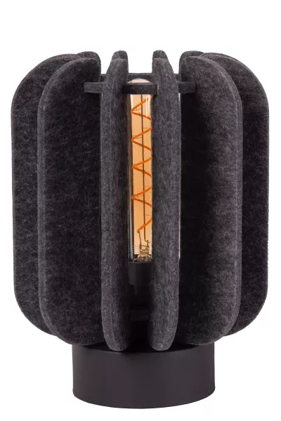 Lampa stołowaszaro-czarna Rafal 1xE27x40W wys:31cm Lucide