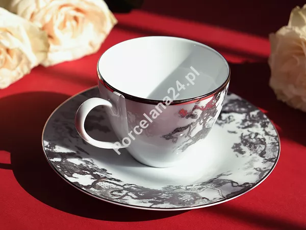 Filiżanka ze spodkiem 0,26 L / 17 cm Porcel - Belle Epoque Platin 10.BEP.FS26