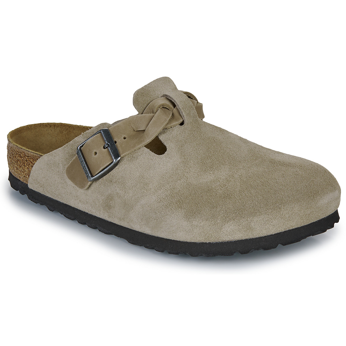BIRKENSTOCK - Boston Braided - Suede / Oiled / Leather / Taupe / Regular