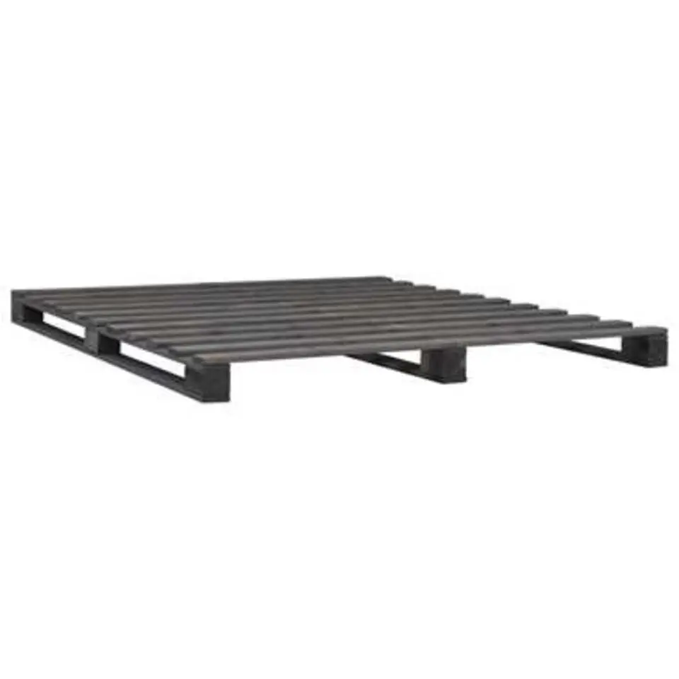 vidaXL - Bed frame pallet - Grijs - Massief grenenhout - 120x200 cm