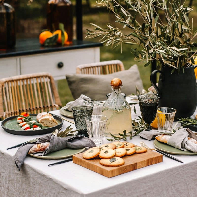 LOT DE 6 VERRES À EAU, LYONNAIS - Verre à eau  en verre anthracite - lot de 6