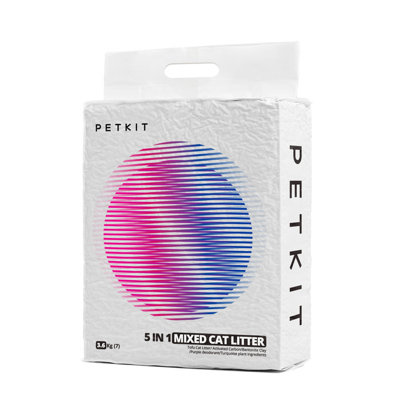Litière mixte 5 en 1 pour chat 3,6 kg 4 pièces PETKIT