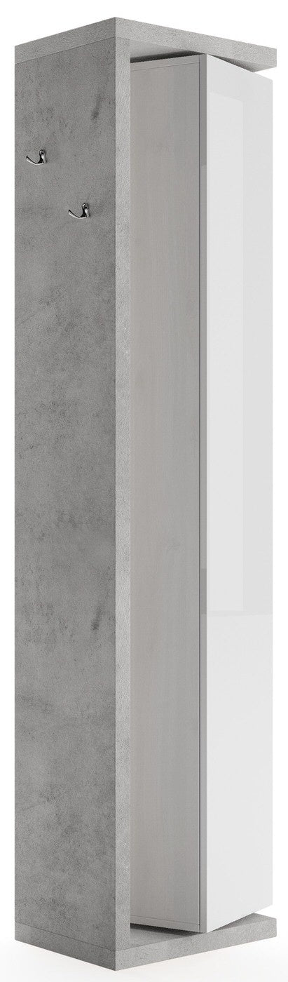 Benvenuto Design Hamburg HG Wit   Beton Badkamerkast Draaibare Kolom