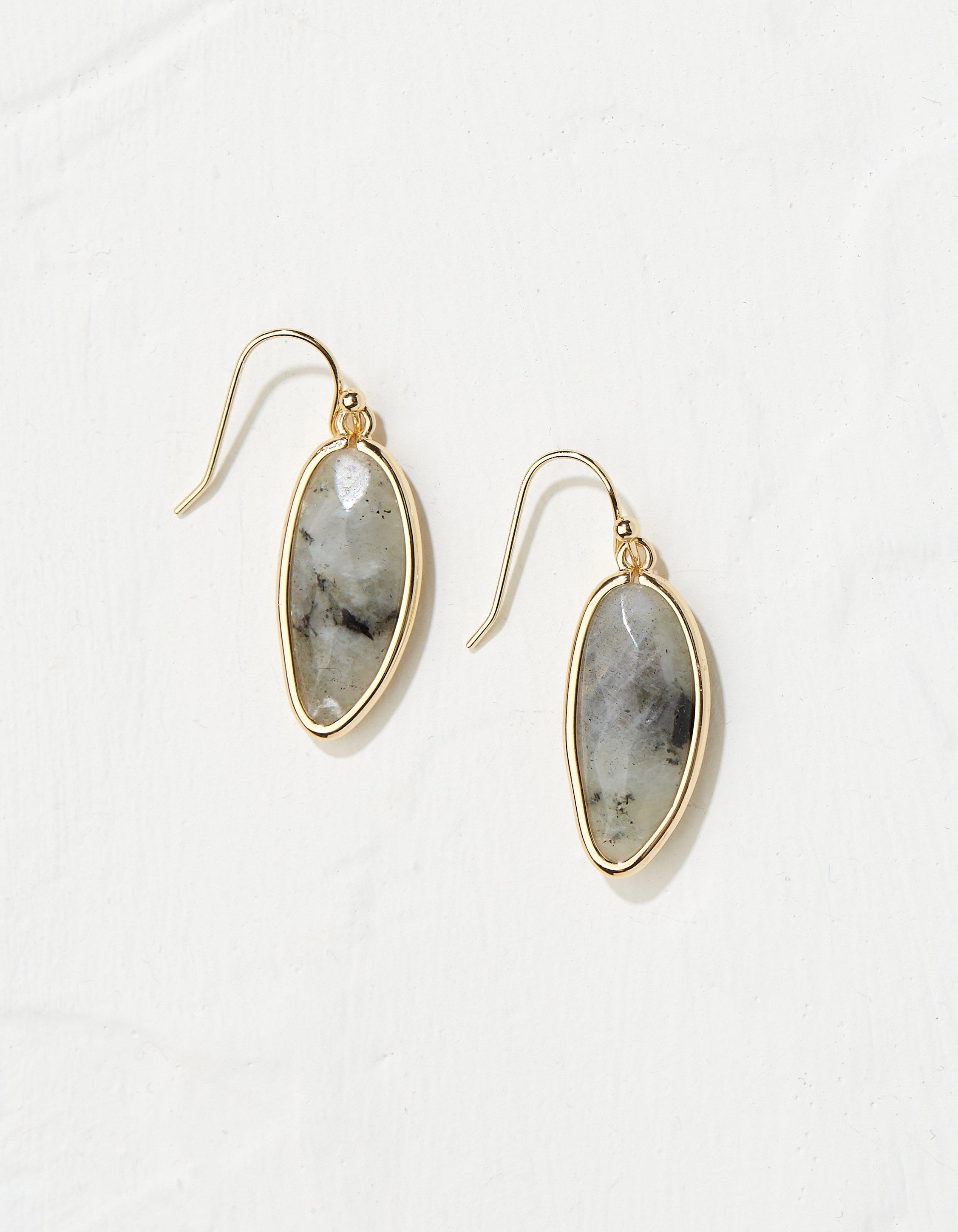 Large Stone Earrings