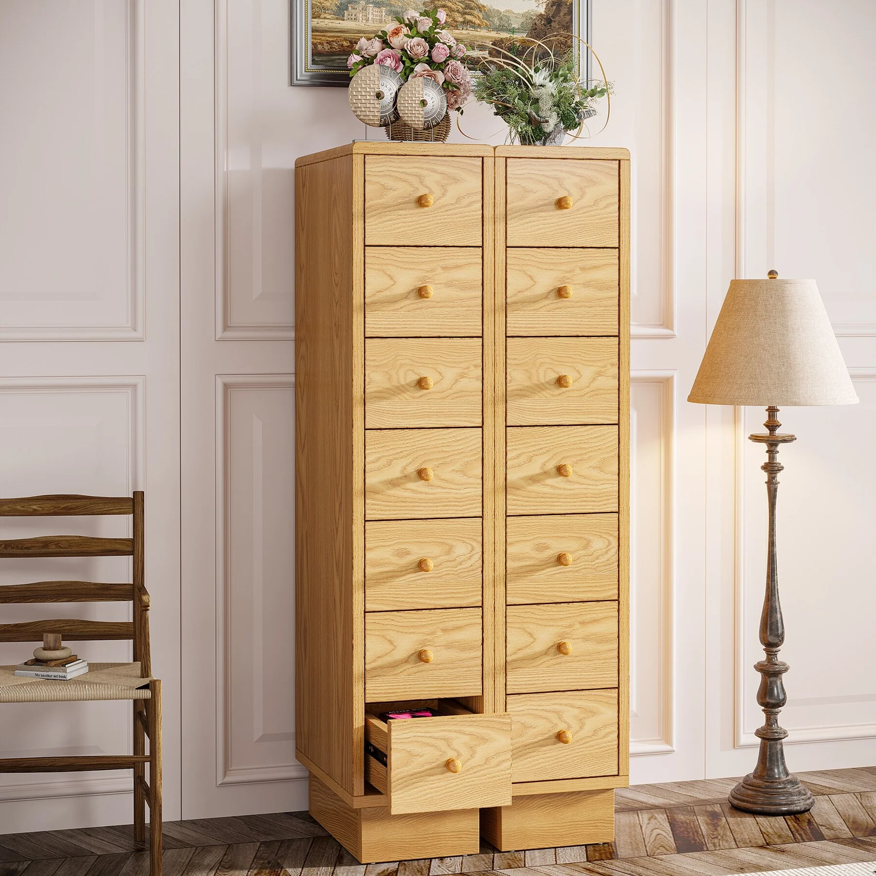 39.37 H Tall Narrow Dresser for Bedroom, Slim Storage Drawers Organizers for Small Space