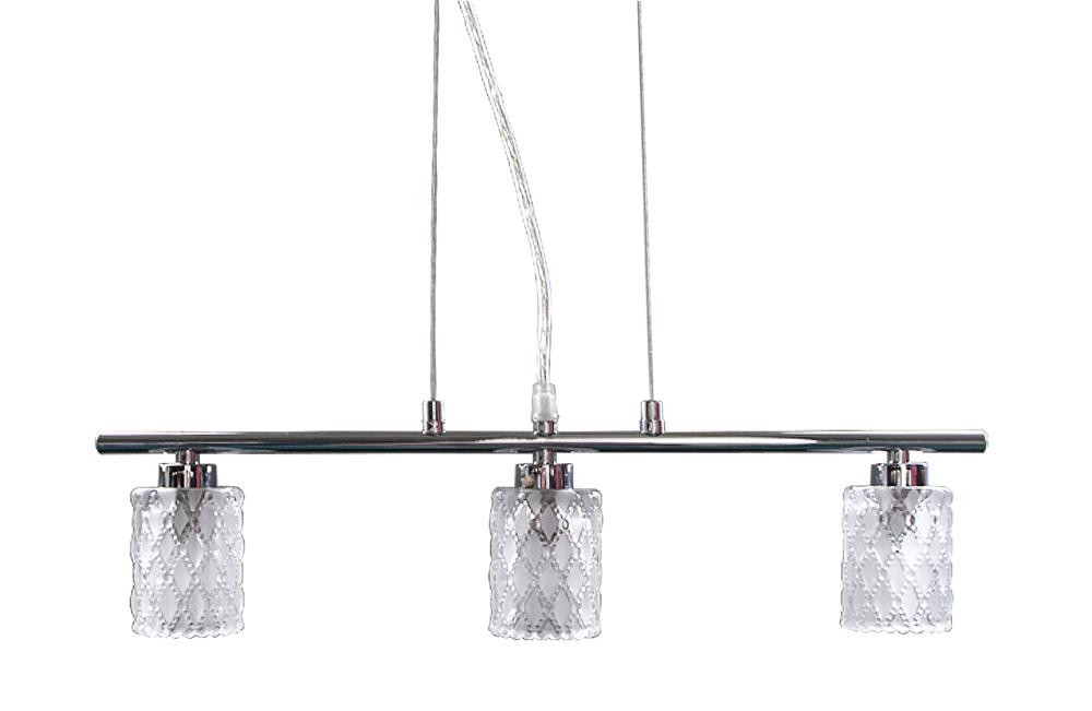 Lampa wisząca srebrno-chromowana-przezroczysta BERTA 3xG9x40W Candellux