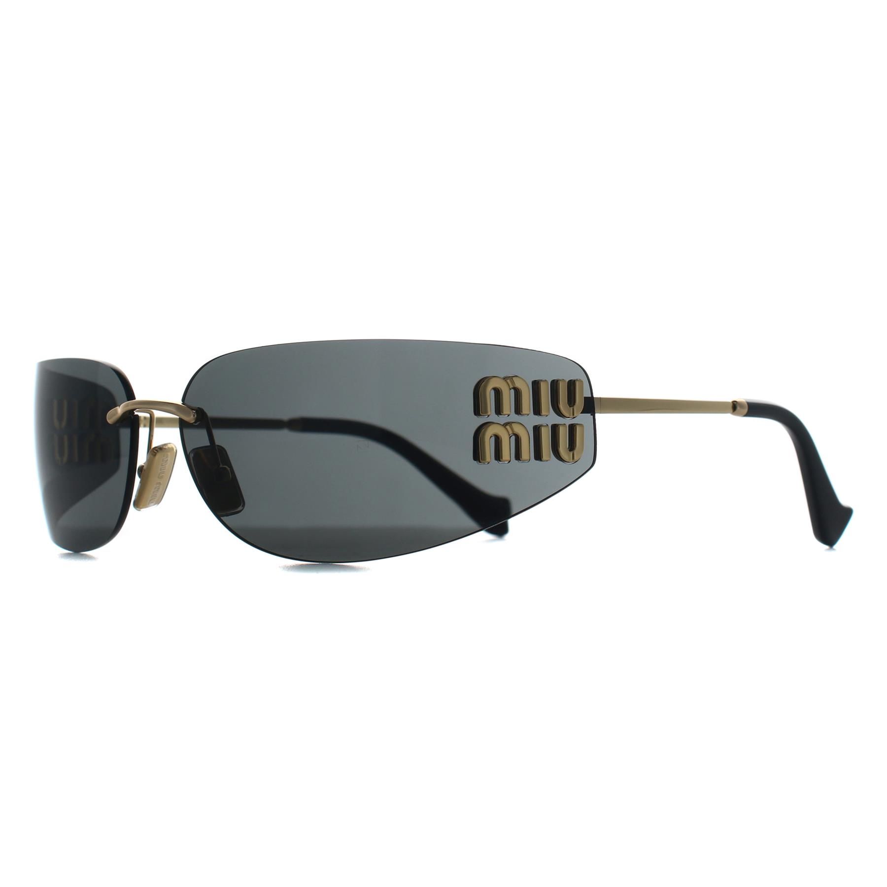 Miu Miu Rectangle Gold Dark Grey MUA51S