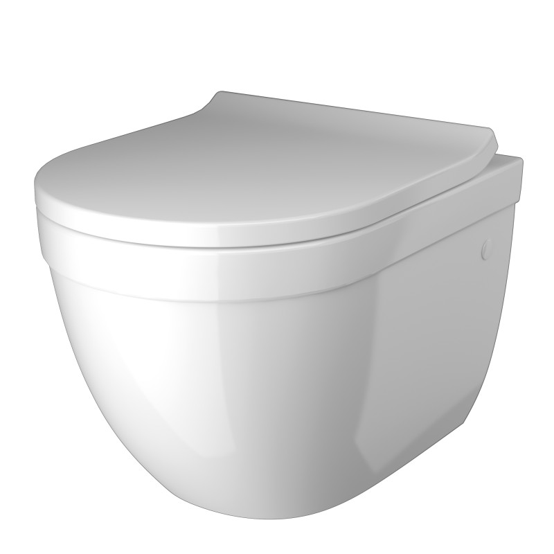 Cuvette suspendue Rim Short avec abattant soft-close LAFINESS
