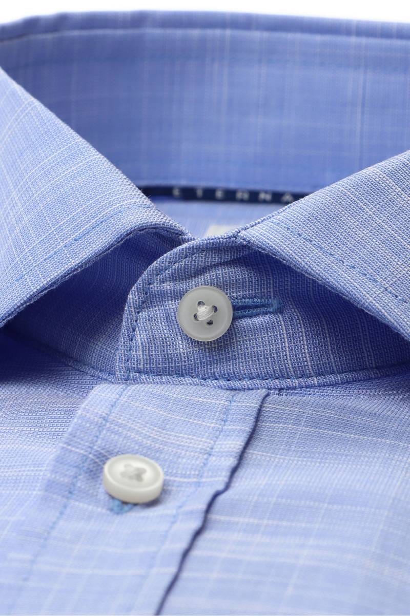 ETERNA Comfort Fit Tencel Hemd blau, Einfarbig