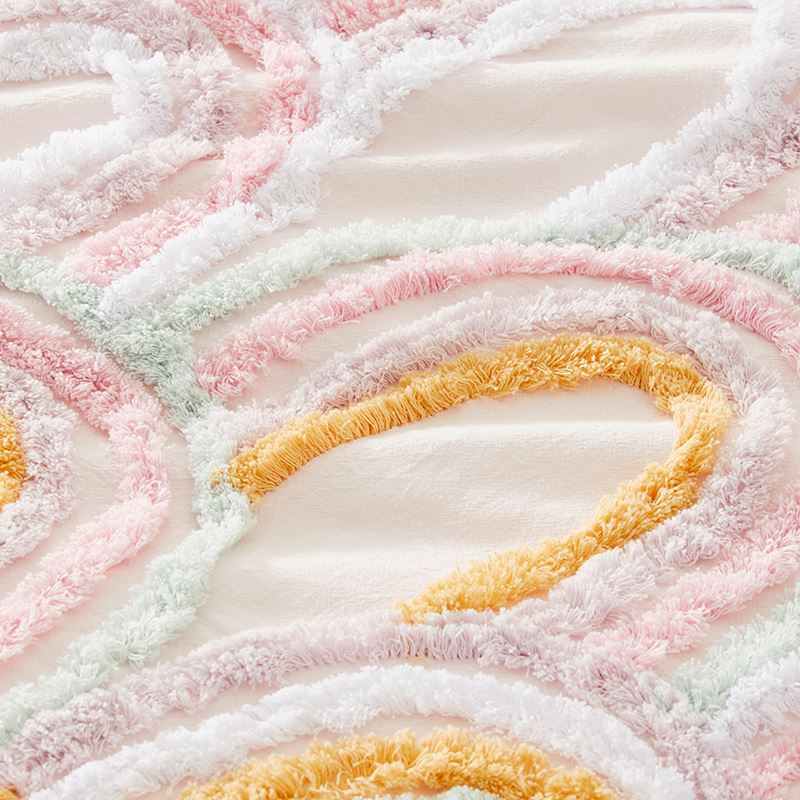 Rosie Rainbow Tufted Cot Quilt Cover Set