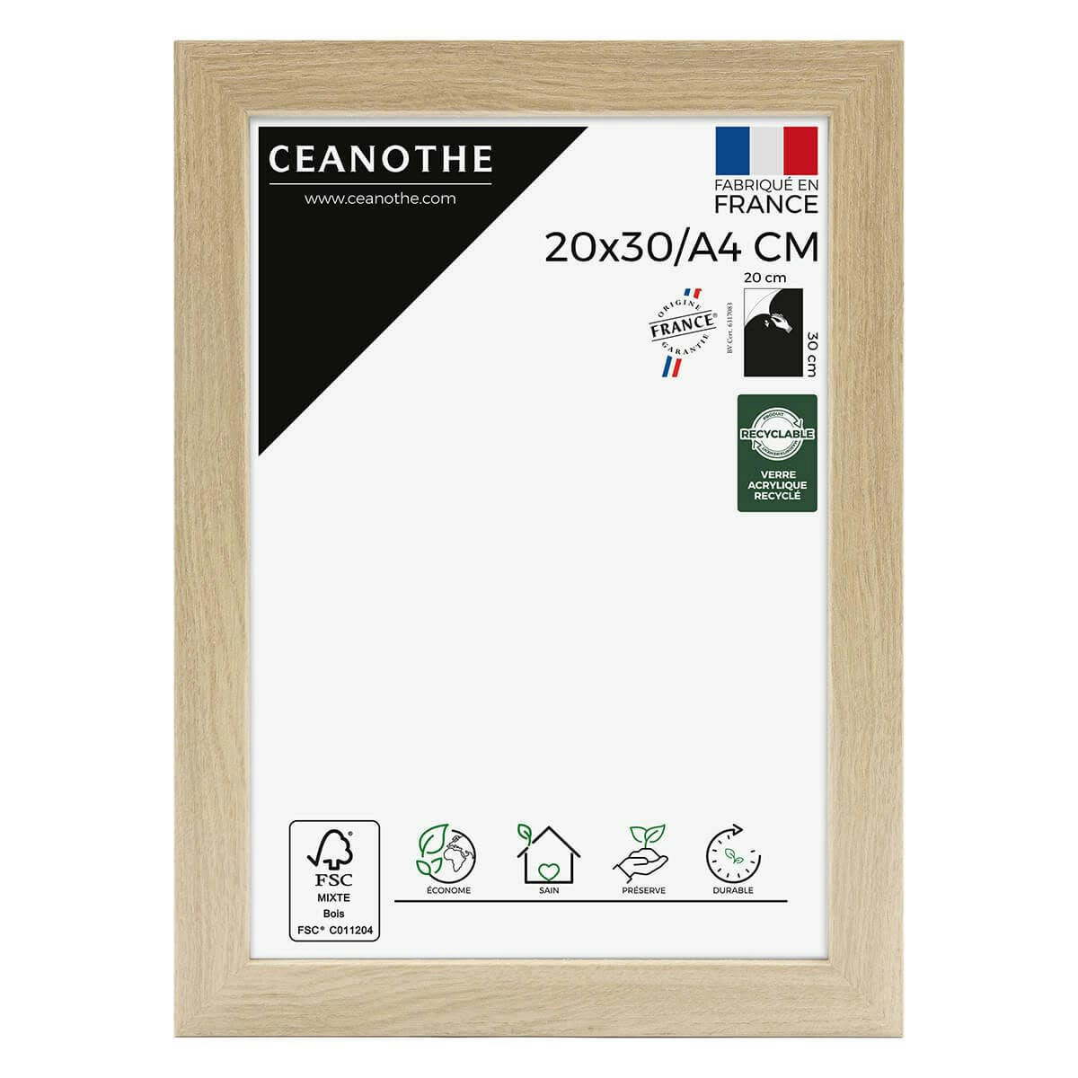 BOREALE - Cadre photo 20x30 cm bois reconstitué fsc