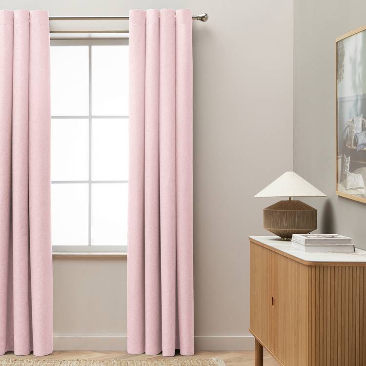 Habitat Blackout Eyelet Curtains - Pink - 117x137cm