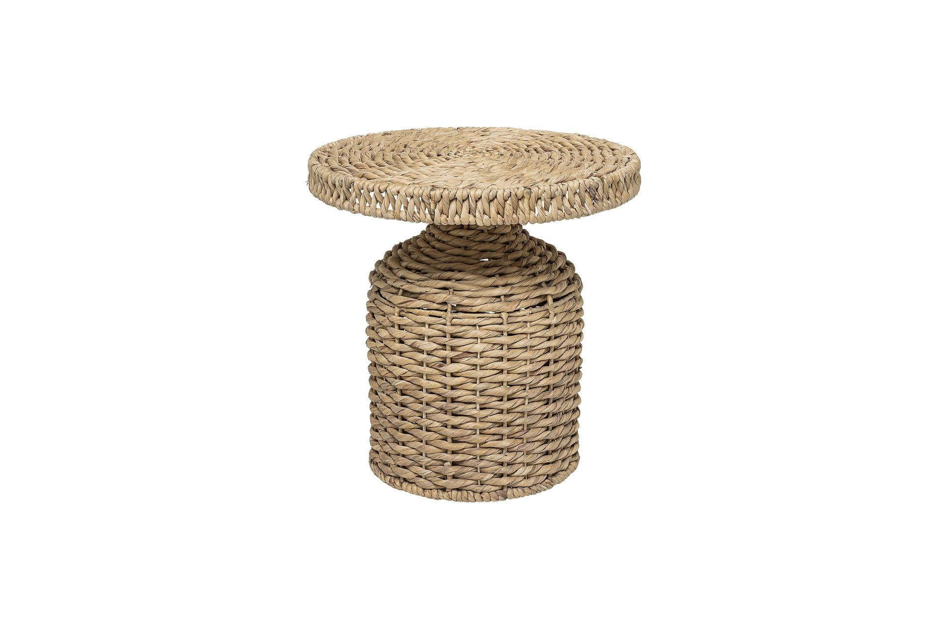 - Table d'appoint en jacinthe d'eau beige