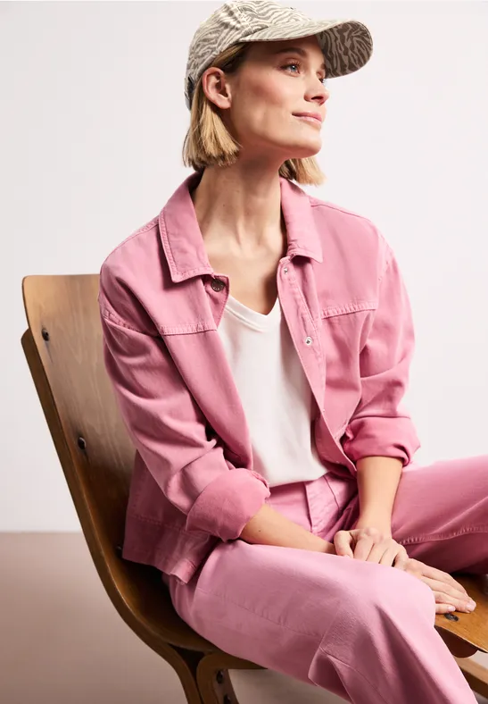 Cap aus Baumwolle mit Zebra-Print