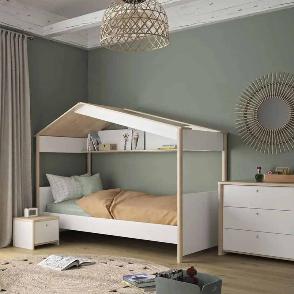 CALICOSY - MATIS Hoekbed - Zilver - 103x212x165 cm