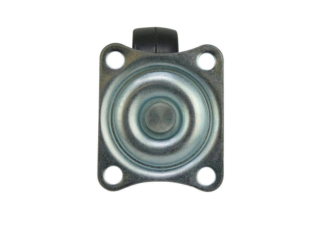 Shepherd Hardware Light Duty Rubber Single Swivel Caster, 40-lb Capacity, Black, 1-1/2-in