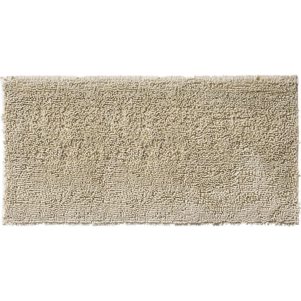 SHINY - Tapis de bain en polyester uni ivoire 60x120cm