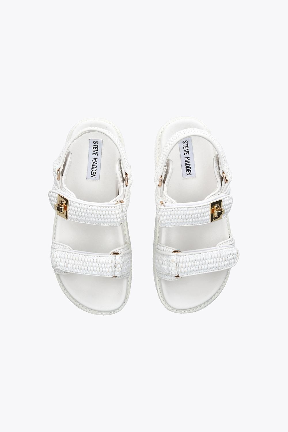 STEVE MADDEN Bigmona White Raffia' Sandals
