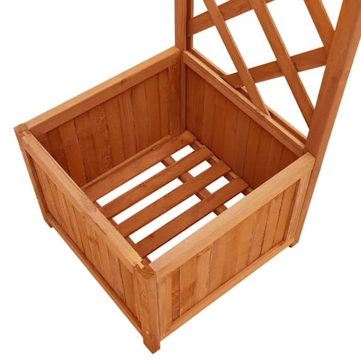 NNEVL Garden Pergola with Planter Solid Firwood