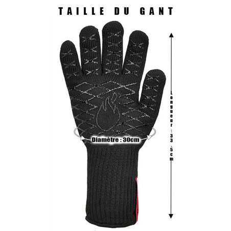 Gants haute résistance Noir Taille 12 (XL) - Feuermeister