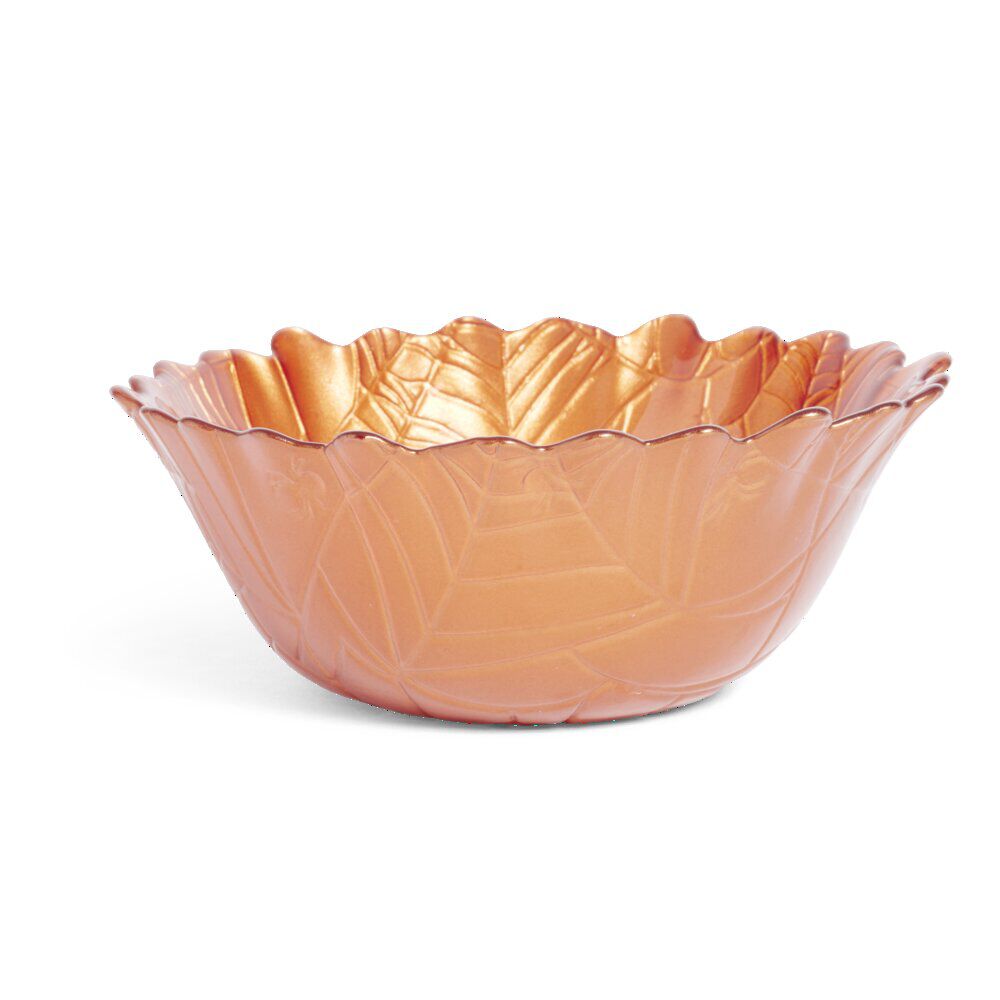 Coupelle Halloween ronde orange en verre Ø15cm