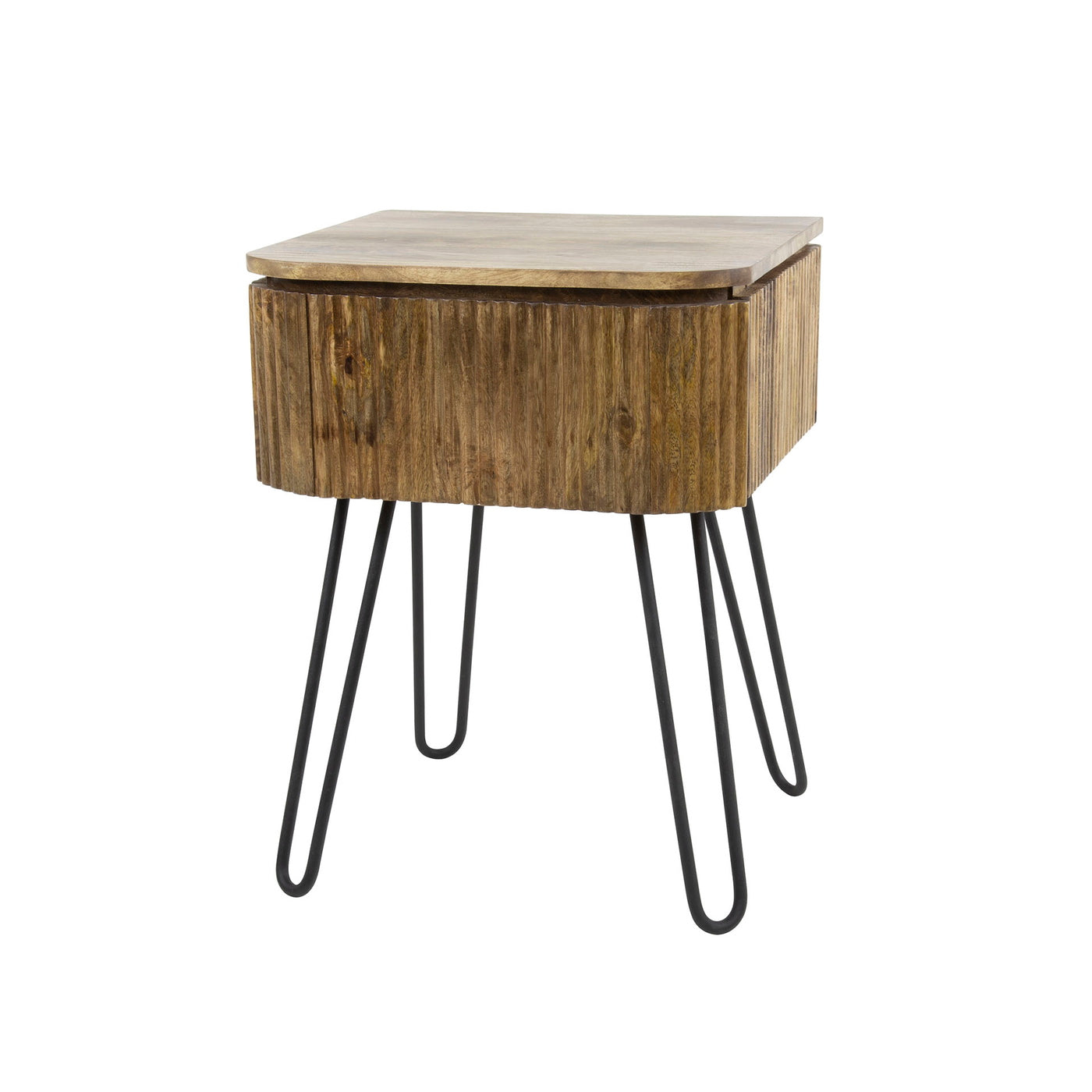 Giga Meubel Nachtkastje Wave - Naturel Hout - 45x40x60cm