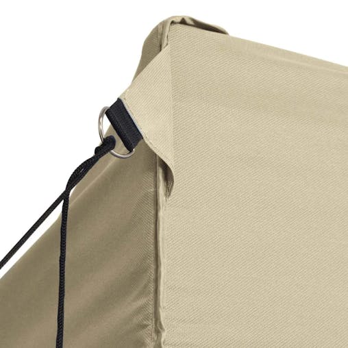 NNEVL Professional Folding Party Tent with 4 Sidewalls 3x6 m Steel Cream