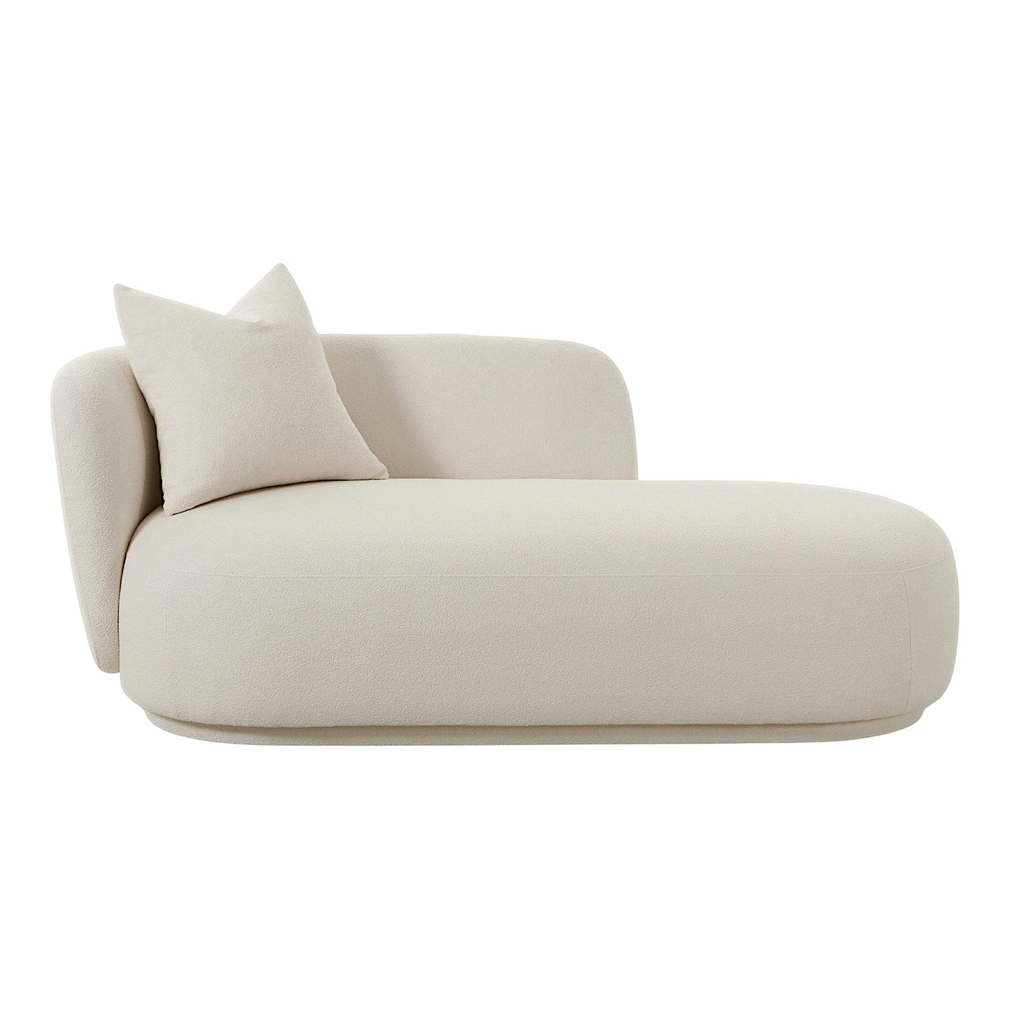 Méridienne blanche design organique et coussin assorti NAMSOS