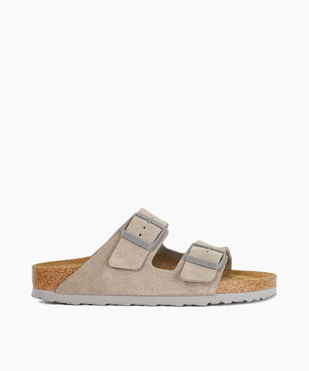 Arizona Leve Grey - Double Buckle Suede Sandals