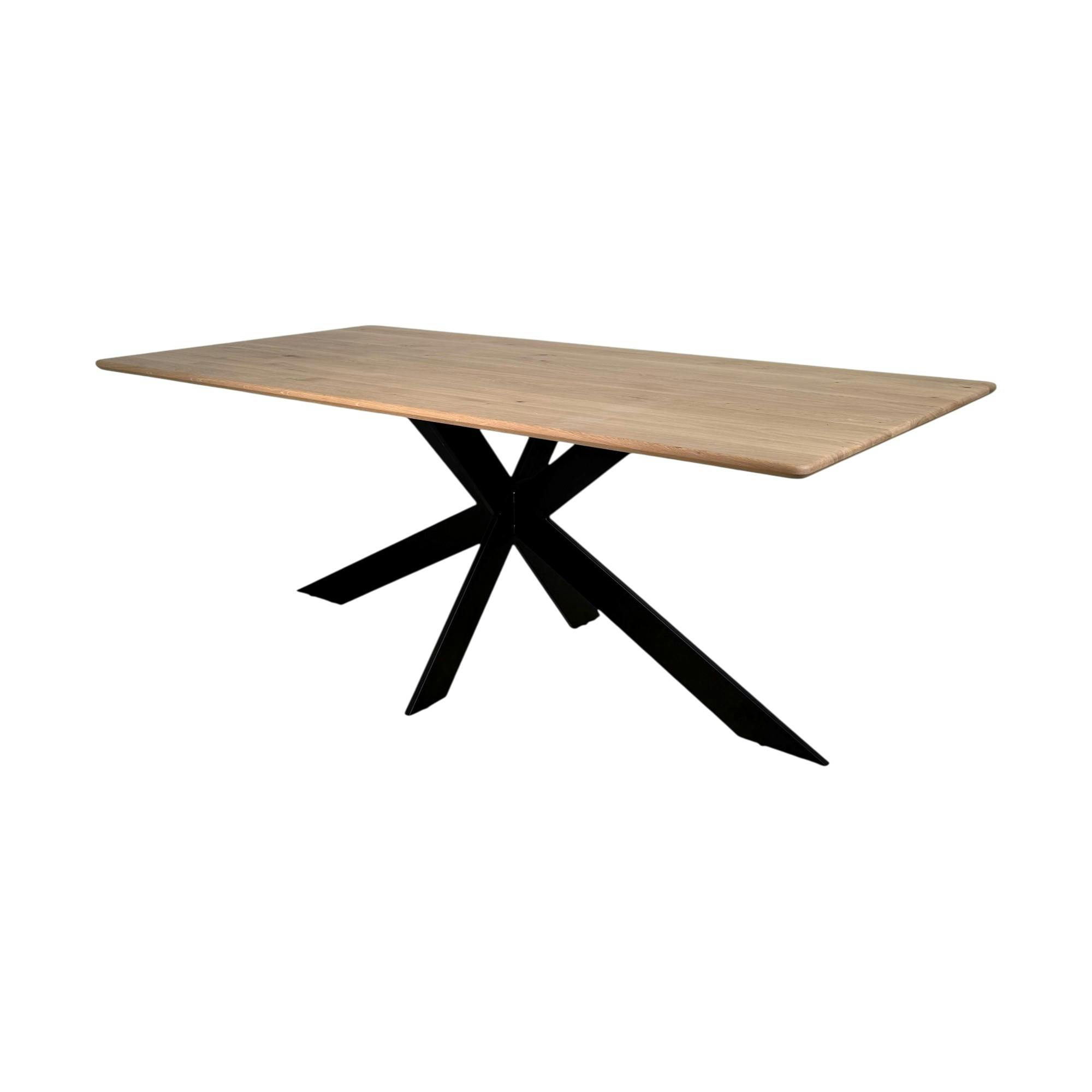 Table extensible bois de chêne blanc bords arrondis 220 cm HAVEN