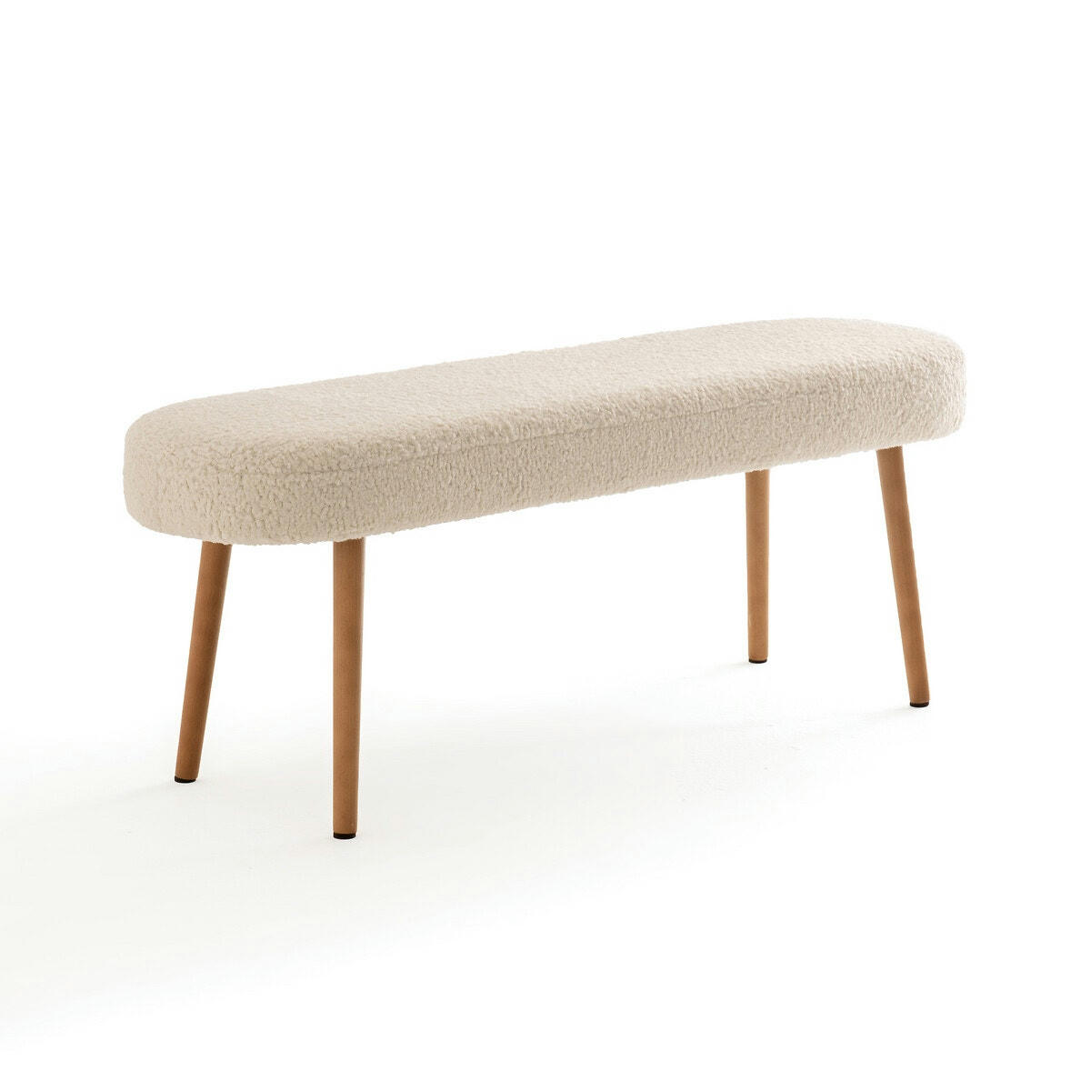 Banc hêtre massif revêtement bouclettes, Jimi