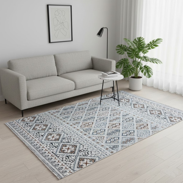 Dywan z frędzlami Emir 461 kolorowy niebieski 120x170 do salonu pokoju