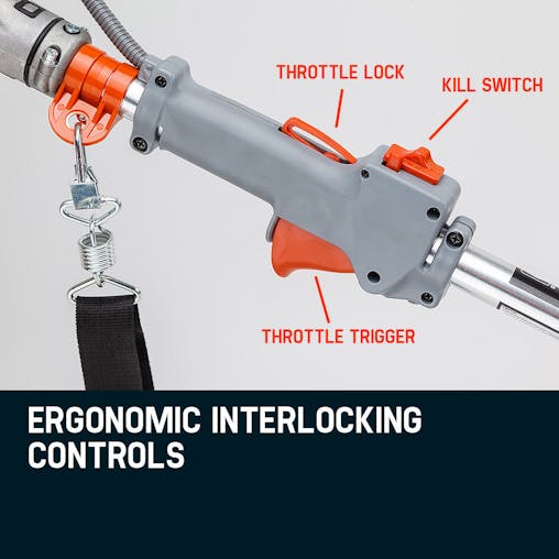 NNEMB 62CC Pole Chainsaw Petrol Chain Saw Brush Cutter Brushcutter Tree Pruner