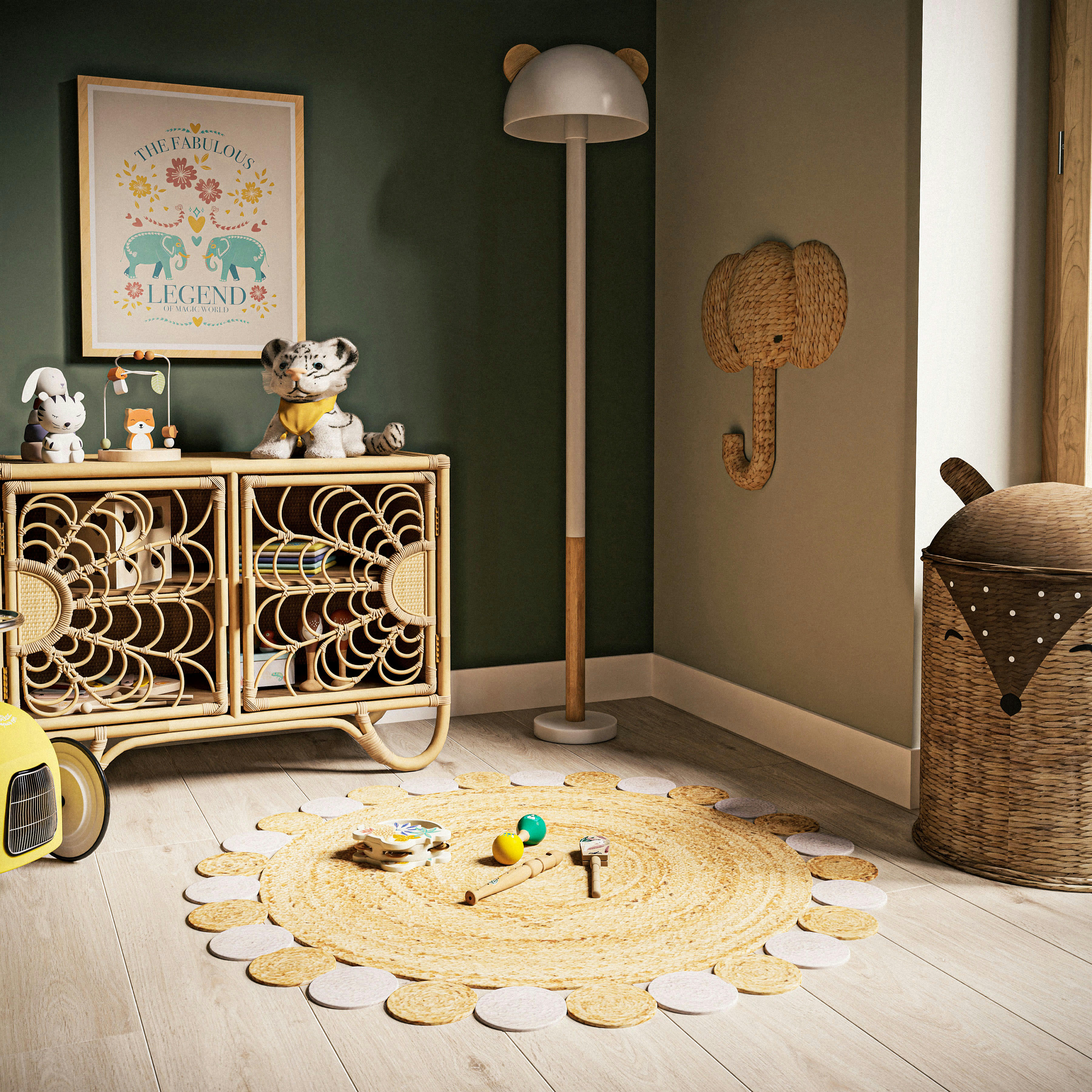 MADRID - Tambourin enfant multicolore