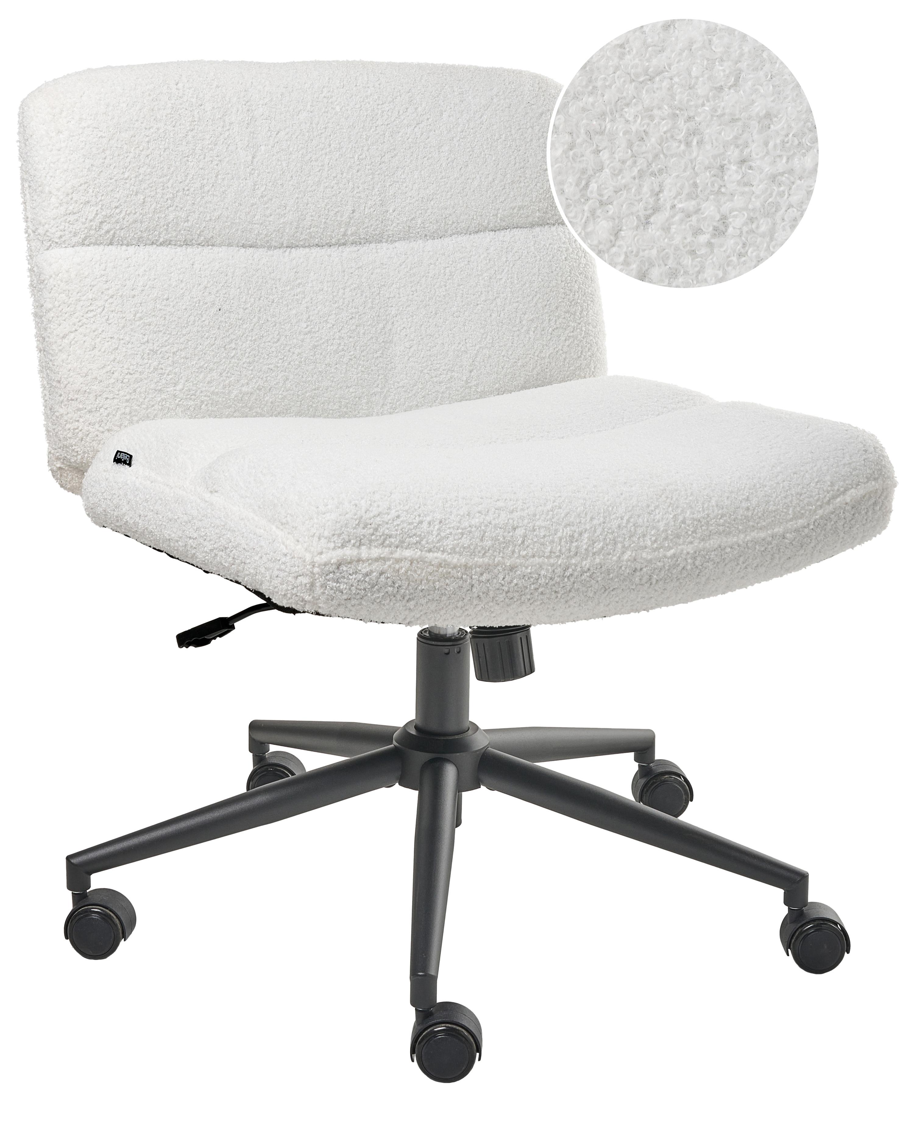 Desk Chair CATLIN Boucle White