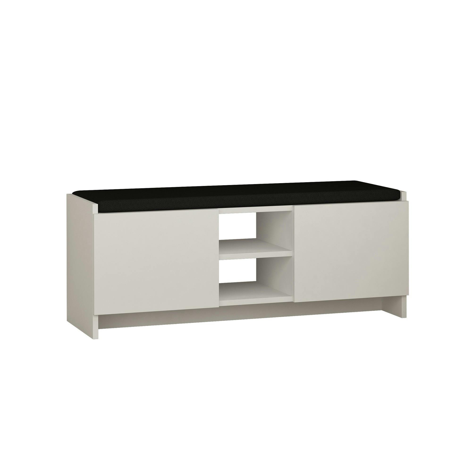 Banc d'entrée blanc avec rangement chaussures MARFA
