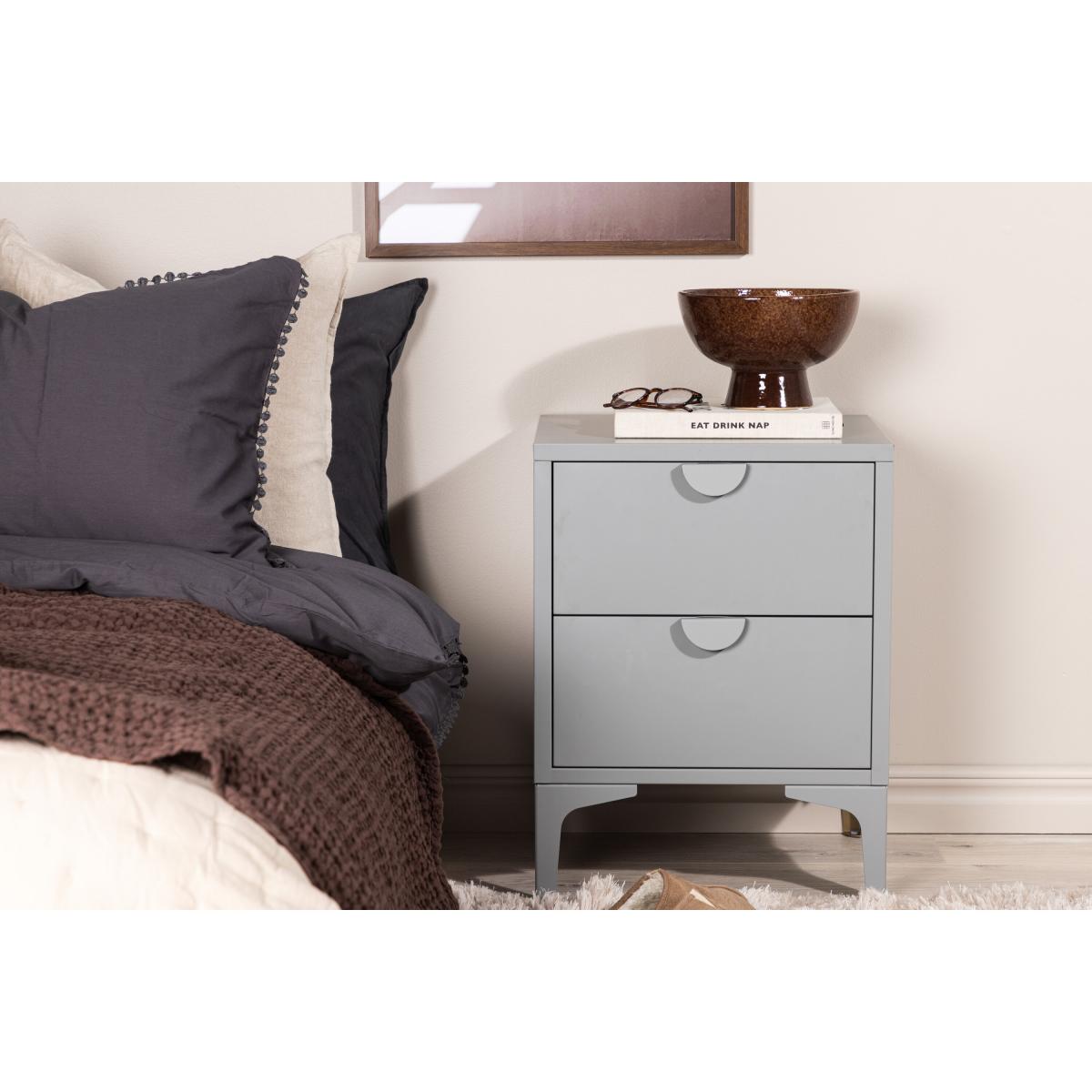 Svea - Salvo nachtkastje - 2 laden - grijs