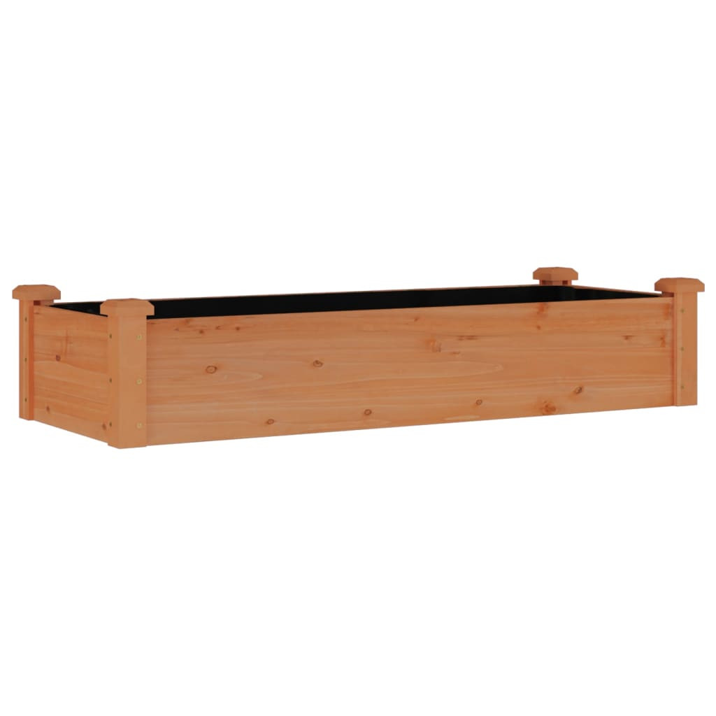 Podwyższona rabata Brąz 120 x 45 x 25 cm Drewno vidaXL