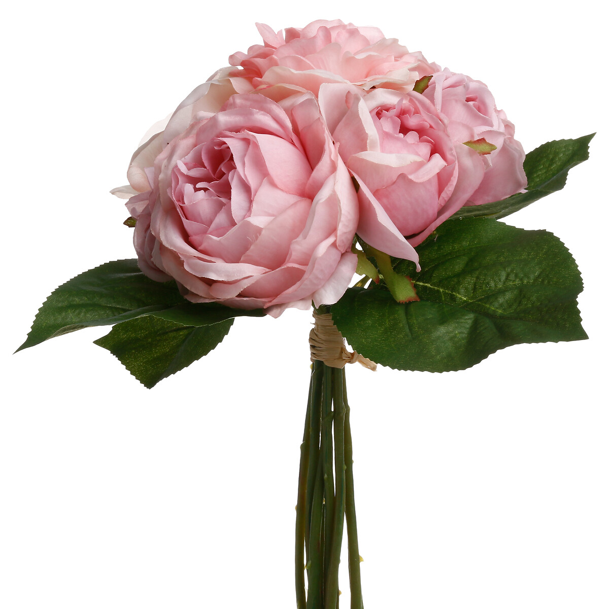 Bouquet 9 artificial roses Pink, H.30 cm
