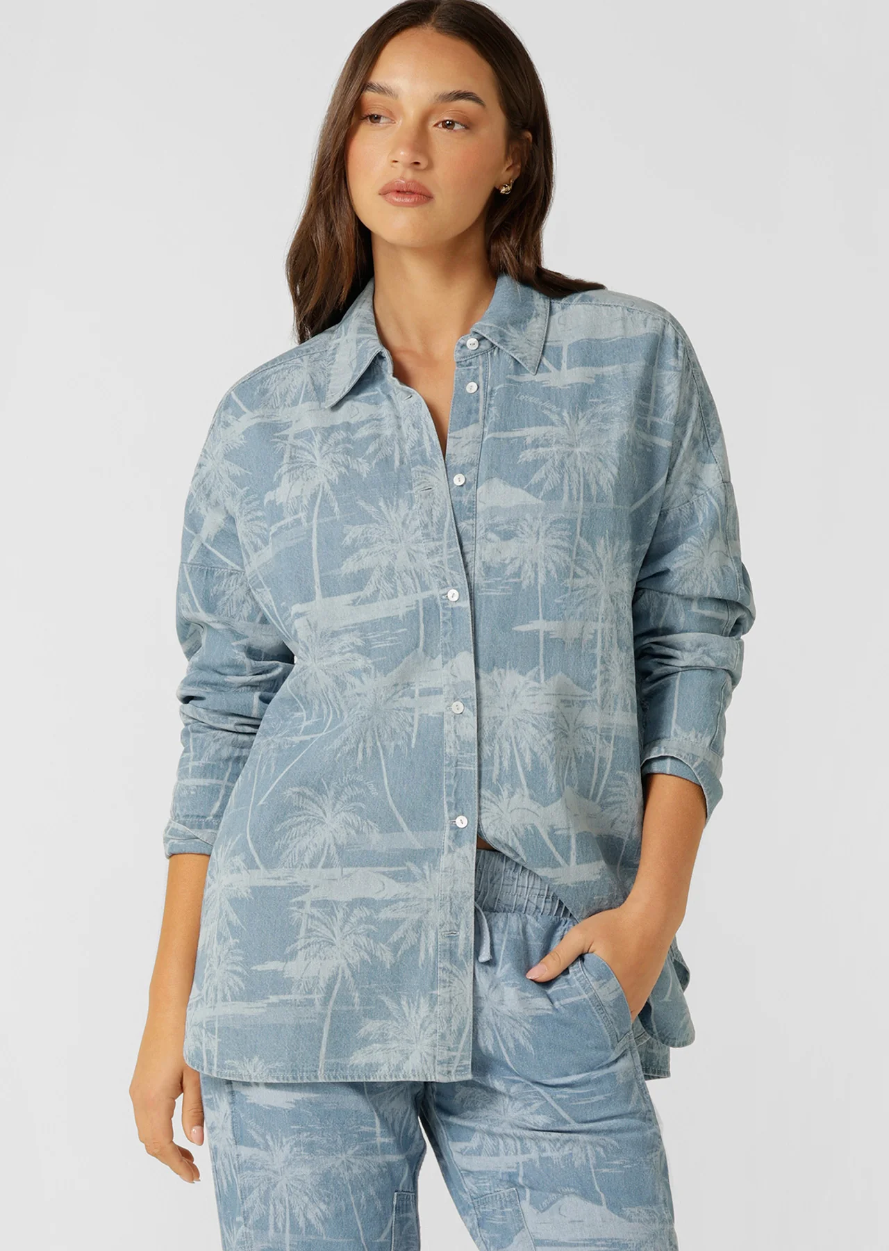 Aloha Denim Button Up Shirt