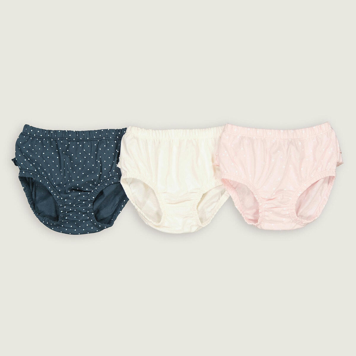 Lot de 3 culottes, volants au dos