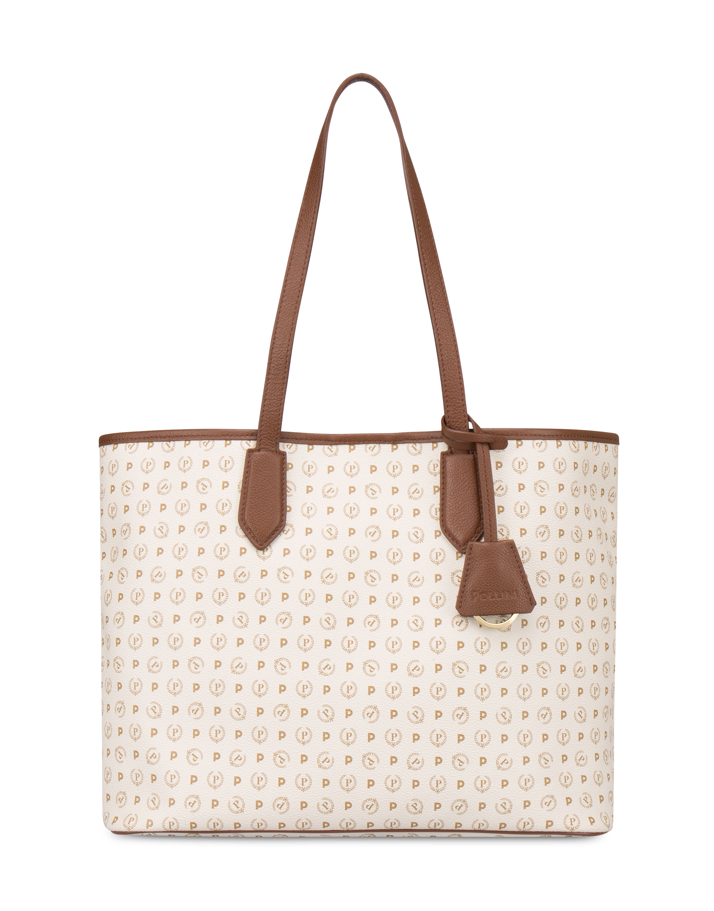 Borsa Shopping Heritage Logo Classic Avorio/marrone
