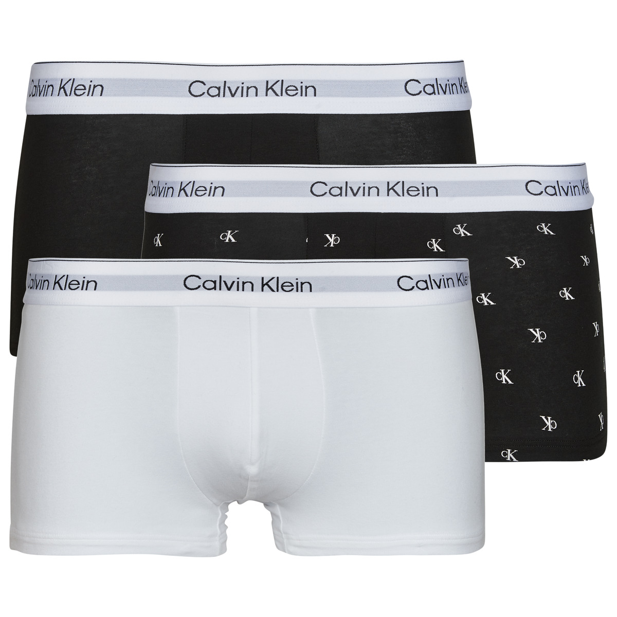 Calvin Klein Jeans - LOW RISE TRUNK X3 - Black / White