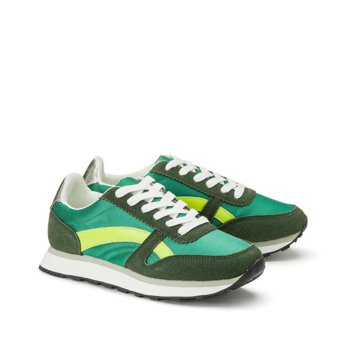 Baskets style rétro running en nylon